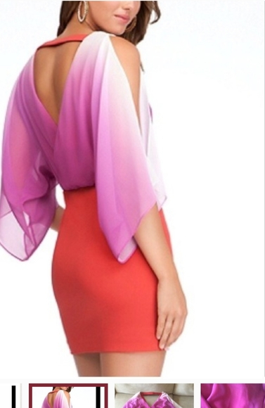 Bebe chiffon ombre dress - Picture 2 of 3